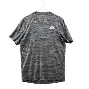Adidas Active T Shirt Mens S Short Sleeve Gray Performance Moisture Wicking